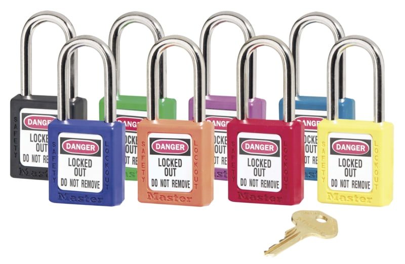Master Lock 0410 Zenex Safety Lockout Padlock KEYED ALIKE, 38mm 2 (Pack) - Orang Carousel 2
