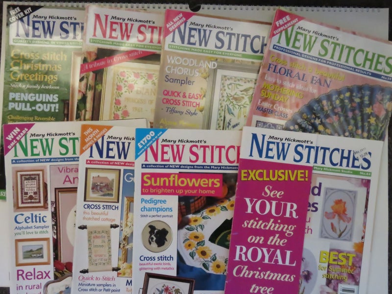 8 Mary Hickmott's New Stitches magazines Issues 56 57 58 59 61 62 63 64 (Set #7) Carousel 1