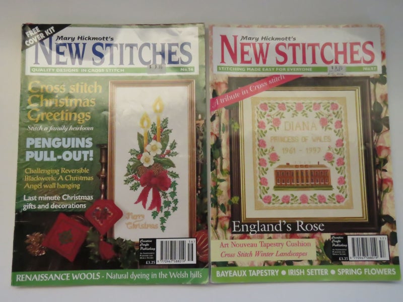 8 Mary Hickmott's New Stitches magazines Issues 56 57 58 59 61 62 63 64 (Set #7) Carousel 2