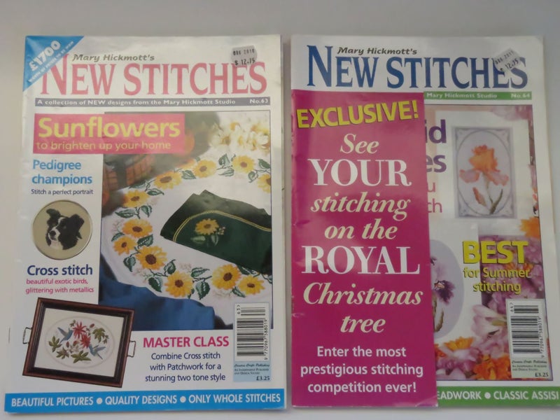 8 Mary Hickmott's New Stitches magazines Issues 56 57 58 59 61 62 63 64 (Set #7) Carousel 5
