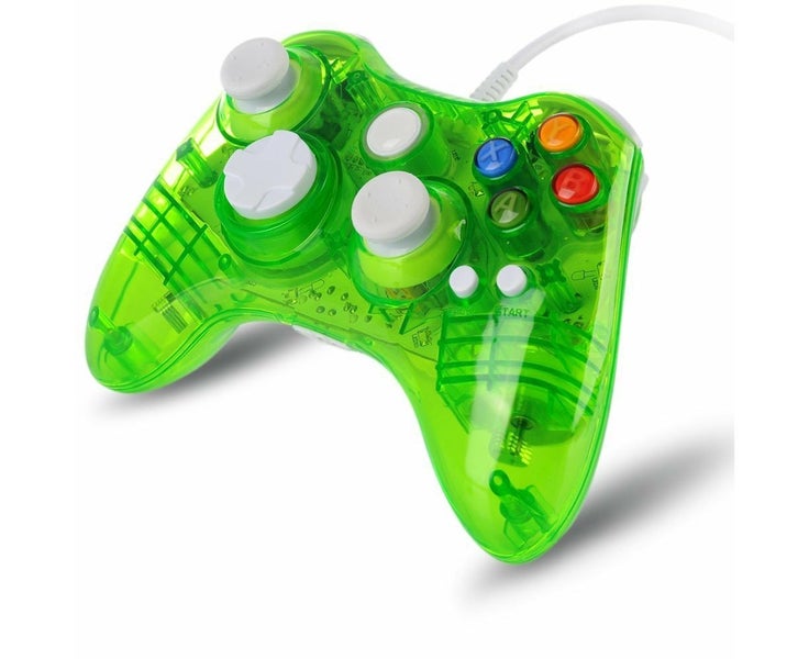 Xb-360 transparent wired game controller, suitable for X360 host, supports LE Carousel 2