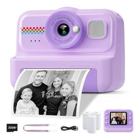 1080P HD Kids Camera Instant Purple Carousel 8