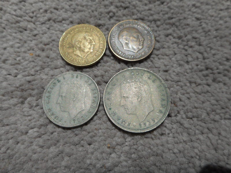 Four (4) Spain Coins. Carousel 2