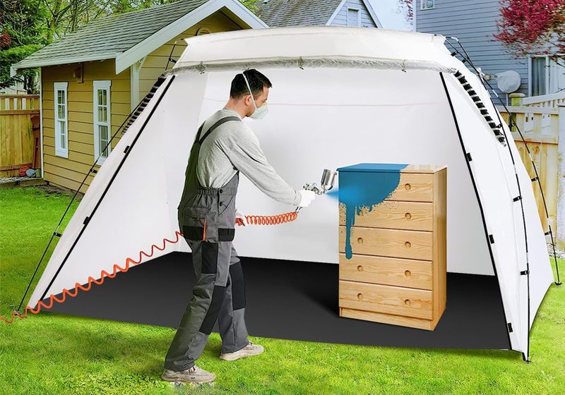 Spray Paint Tent Shelter Portable Mobile Booth DIY Painting Outdoor Enclosure Carousel 1