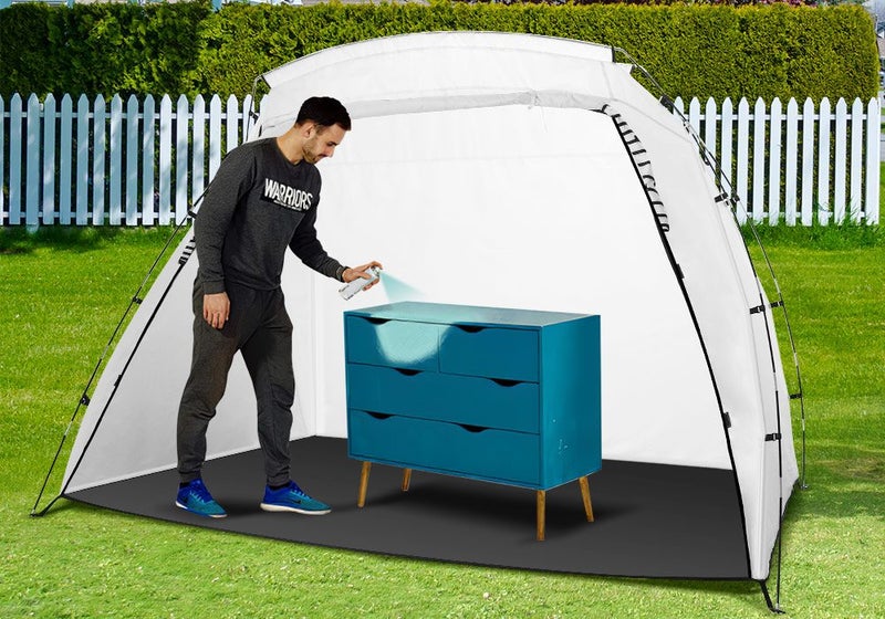 Spray Paint Tent Shelter Portable Mobile Booth DIY Painting Outdoor Enclosure Carousel 2