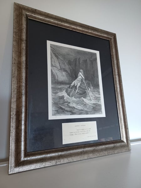 *** 'Dante's Inferno' Framed Book Plate Illustration *** Carousel 2