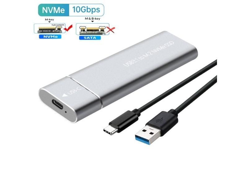 M2 SSD Enclosure NVMe USB3.1 External Storage HDD Case 10Gbps PCIe SSD Box For Carousel 1