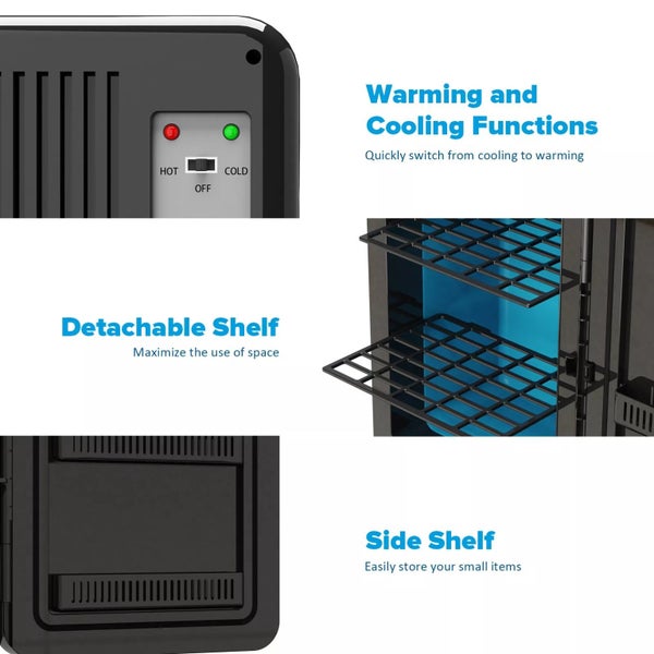 22L Mini Fridge Cooler Warmer Drinks Bar Fridge Car Makeup Ice Cosmetic Portable Carousel 2