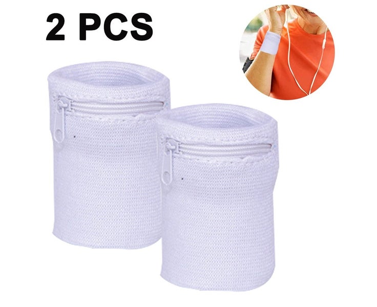 Zipper Wrist Guard,2Pcs Zipper Wrist Guard-8*8Cm Whitesport-Wristband Wrist-P Carousel 2