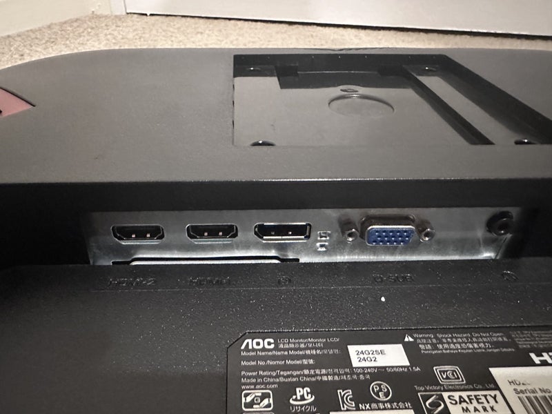 AOC 24G2SE 24" FHD 165Hz 1ms VA Gaming Monitor63614006456195113