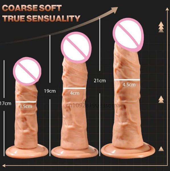 Realistic G-Spot Dildo with Suction Cup Silicone Dick Penis Anal Plug Dildo Carousel 2