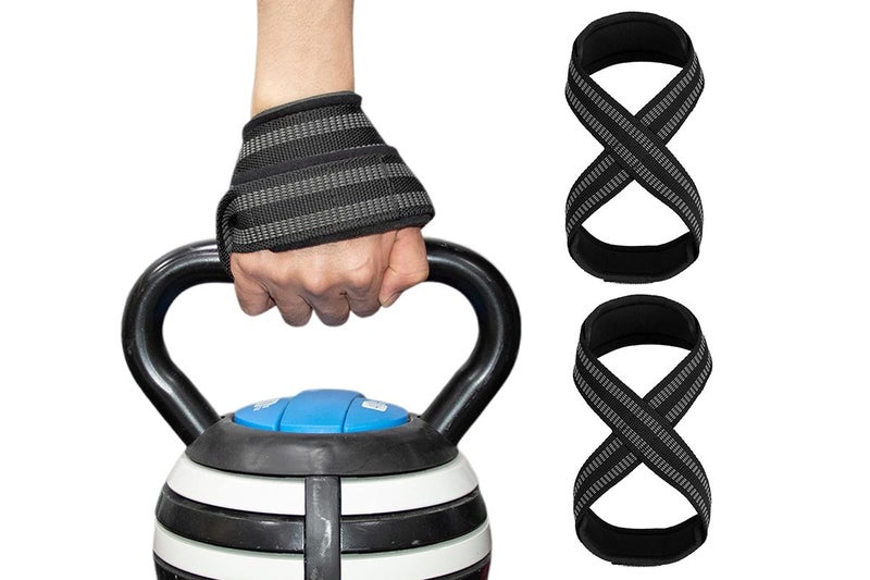 Figure 8 Lifting Straps for Deadlift Weightlifting Gym Wrist Belt Carousel 1