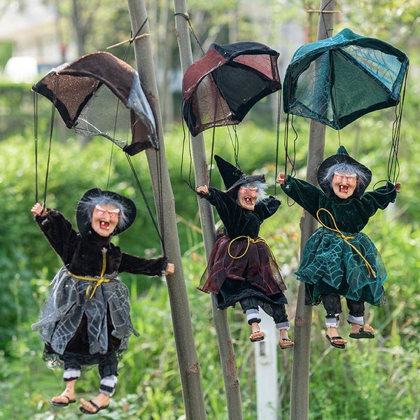 Halloween sensor Evil Witch landing decoration - laser eye, kicking, laugh Carousel 1