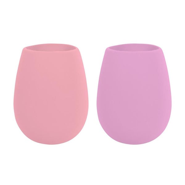 Avanti Silicone Stemless Wine Glasses - Pink/Magenta (13342) Carousel 1