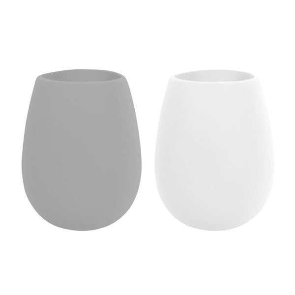 Avanti Silicone Stemless Wine Glasses - White/Grey (13343) Carousel 1