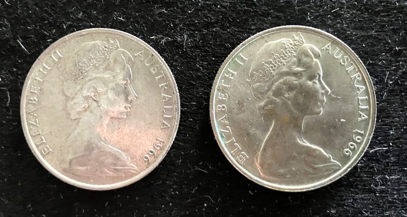 Australian 50c 1966 x 2 Carousel 2
