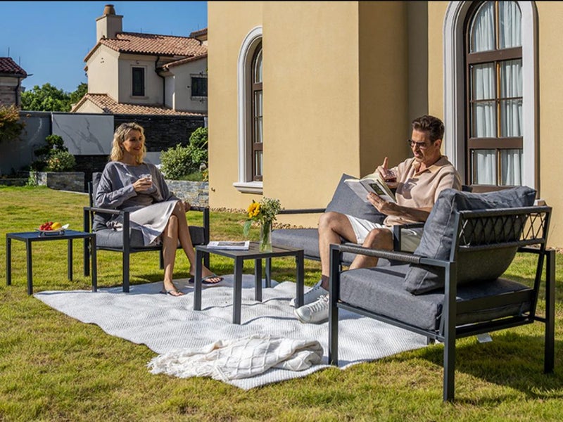 Outdoor Lounge Set Outdoor Furniture Sofa Set Dark Grey Carousel 2