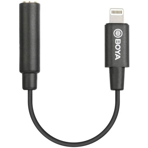 Boya BY-K3 3.5mm Female TRRS to Male Lightning Adapter Cable (6cm) [BY-K3] Carousel 1