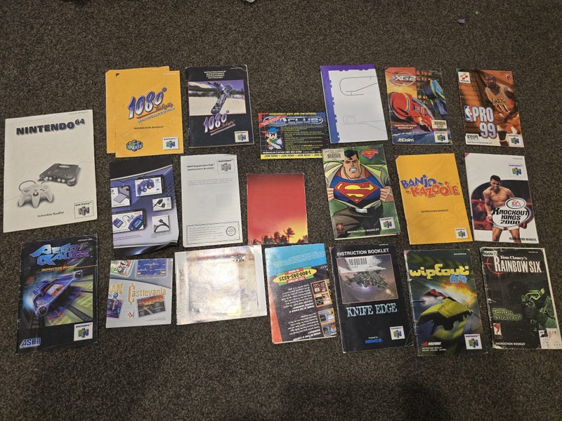70+ Game Booklets - SNES, Gameboy, N64, Sega Carousel 4