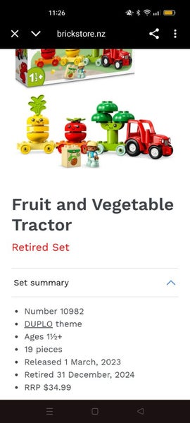Lego Duplo Partial Fruit and Vege Tractor Set Carousel 2