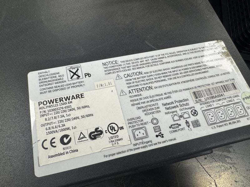 Powerware PW5115-1500-RM Rackmount UPS Carousel 2