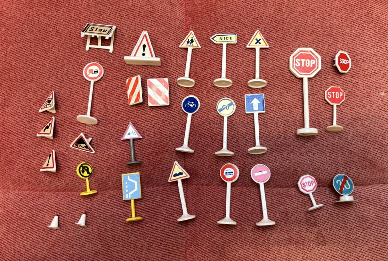 Vintage Model Road Signs and Cones Carousel 1