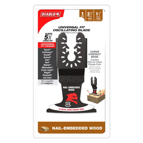 Diablo Bi-Metal Multi-Tool Blade - Nail Wood 50 x 65mm Carousel 4