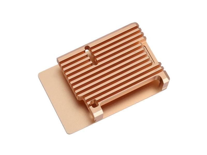 Raspberry Pi 4 Aluminum Case Gold Metal Shell Black Enclosure With Dual Cooling Carousel 1