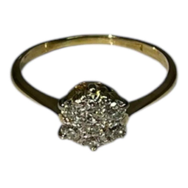 9CT YELLOW GOLD RING – 2.0GMS TDW 0.35CTS Carousel 1