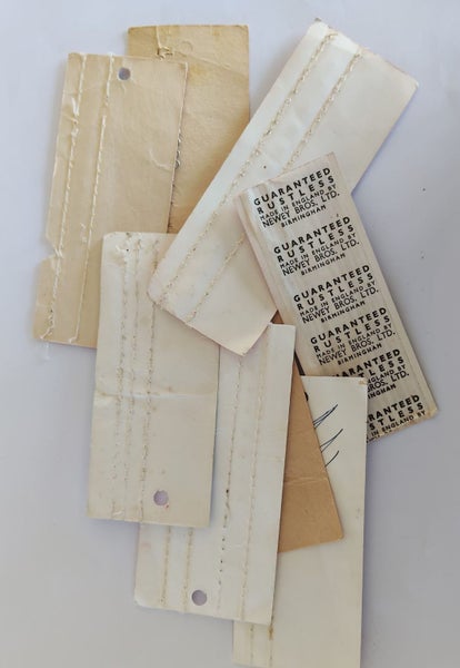 Various original 8 cards of vintage hooks and eyes Newey's brand Carousel 6