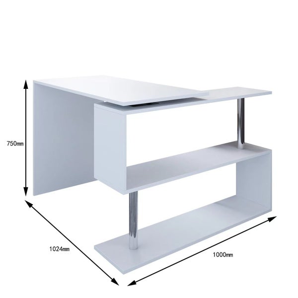 Newline' L-Shaped Computer Desk Carousel 5