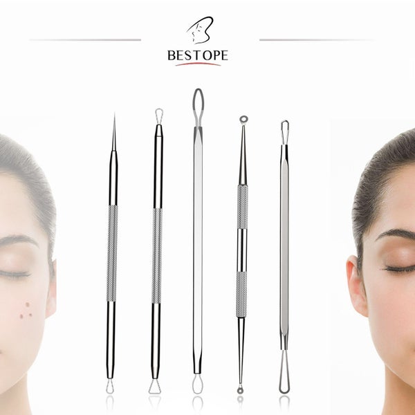 5pcs Professional Acne Blackhead Remover Pimple Comedone Extractor Kit Carousel 2