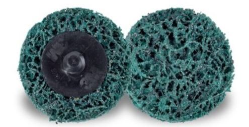 Scotch-Brite Roloc Clean & Strip Pro Extra Cut Grn 50mm Carousel 1