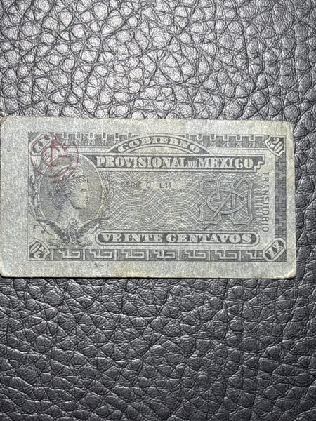 MEXICO Gobierno Provisional de México ND (1914) 20 Centavos cardboard note Carousel 1