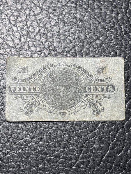MEXICO Gobierno Provisional de México ND (1914) 20 Centavos cardboard note Carousel 2