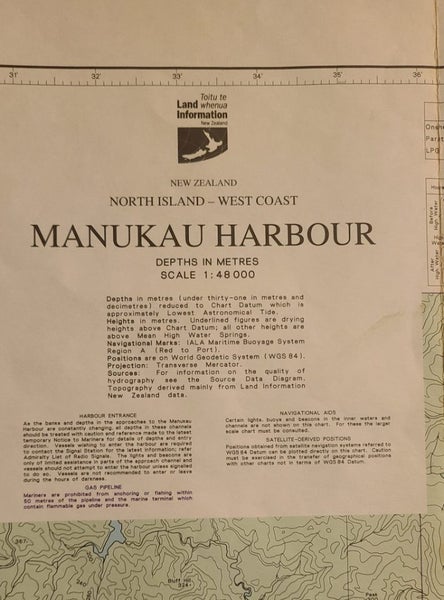 MANUKAU HARBOUR map Carousel 2