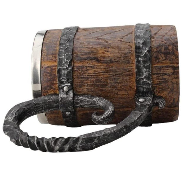 Viking Wood Style Beer Mug Viking Cup 550ml Carousel 9