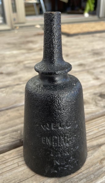 Antique Wells Cast Iron Engineer's Lamp No.4 Carousel 1