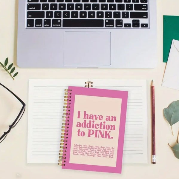 A5 Notebook - I Have an addiction to PINK Notebook Carousel 1