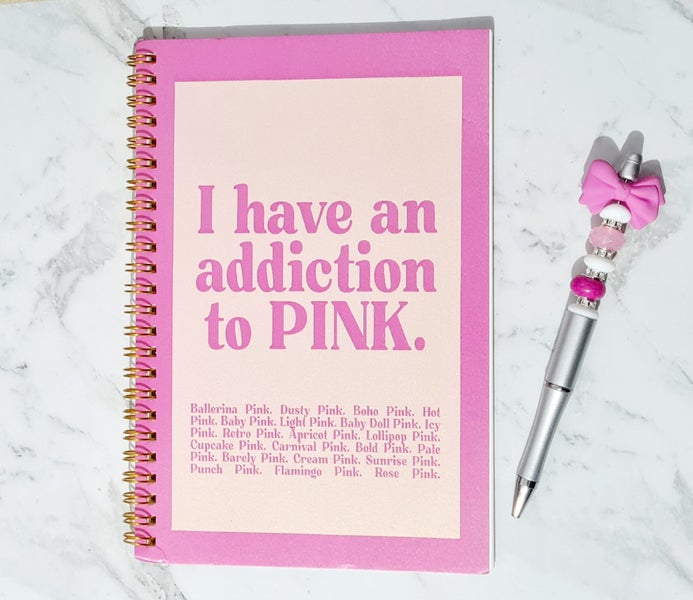 A5 Notebook - I Have an addiction to PINK Notebook Carousel 2