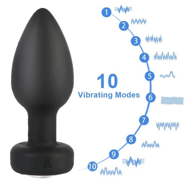 Anal Plug Vibrator 10 Speeds Butt Plug Prostate Vibrating Massager Carousel 2