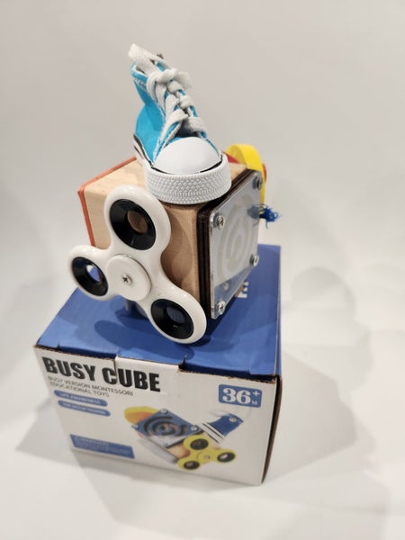 Busy Cube Montessori Toy Educational Wooden Activity Cube Style LIFE AWARENESS Carousel 1