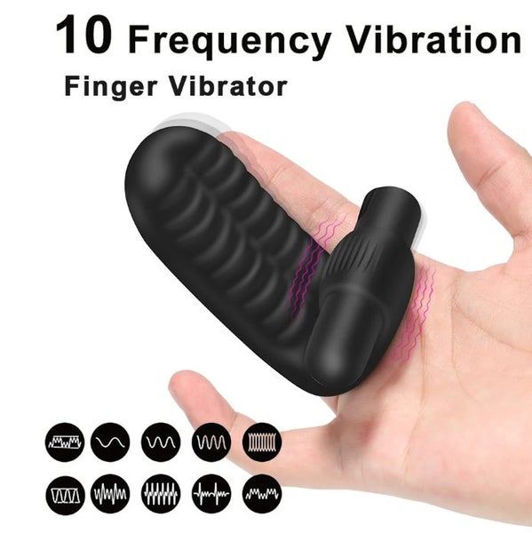 Sex Toys Finger Sleeve Vibrator G Spot Massage Clit Stimulate Female Masturbator Carousel 1