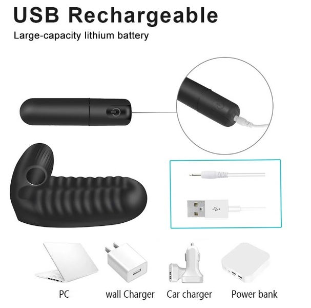 Sex Toys Finger Sleeve Vibrator G Spot Massage Clit Stimulate Female Masturbator Carousel 8