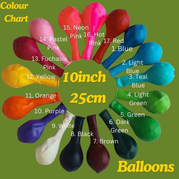 10-inch Standard Balloons - 100pc per Pack - Helium Quality - Perfect 4 Garlands Carousel 1