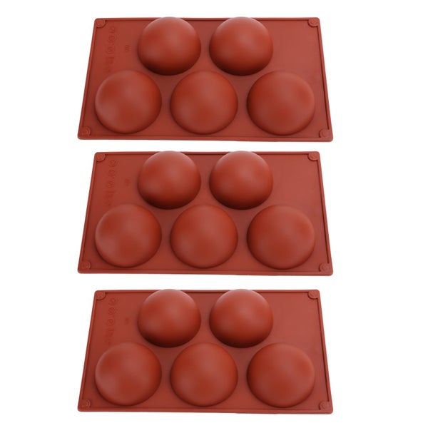 silicone mold bakeware 3PCS Semi Sphere Silicone Mold Baking Mold for DIY Making Carousel 1