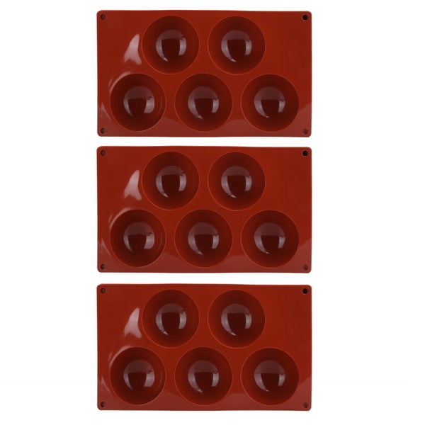 silicone mold bakeware 3PCS Semi Sphere Silicone Mold Baking Mold for DIY Making Carousel 2