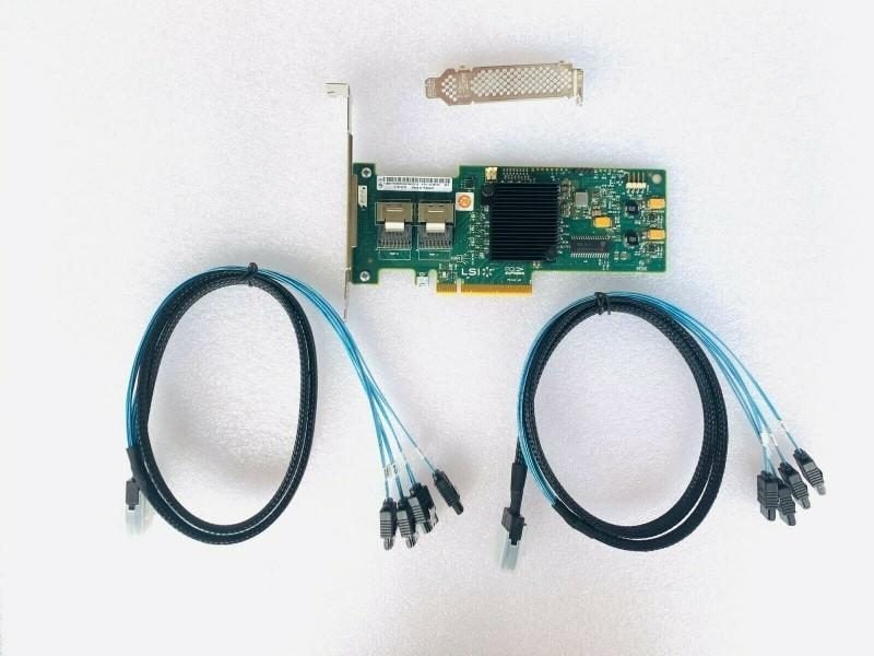 LSI 9240-8i 6Gbps SAS HBA FW P20 9211-8i IT Mode ZFS FreeNAS UnRAID 2*SFF SATA Carousel 1