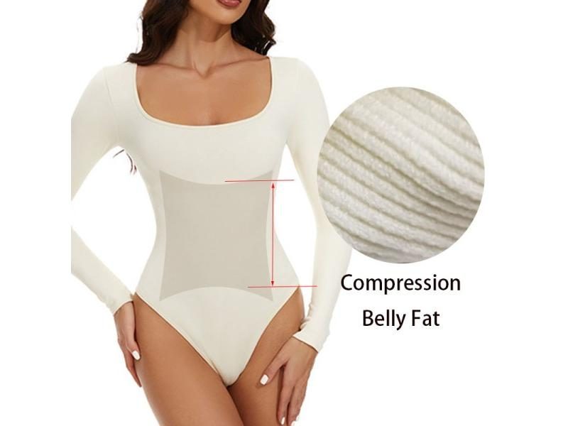 GUUDIA Women's Spandex Elastic Body Suit Shapewear With Tummy Control Long Carousel 1
