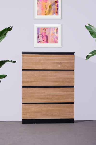 Camie Chest of 4 Drawers Black Carousel 1